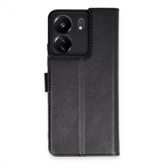 Xiaomi Redmi 13c Kılıf Trend S Plus Kapaklı Kılıf - Siyah