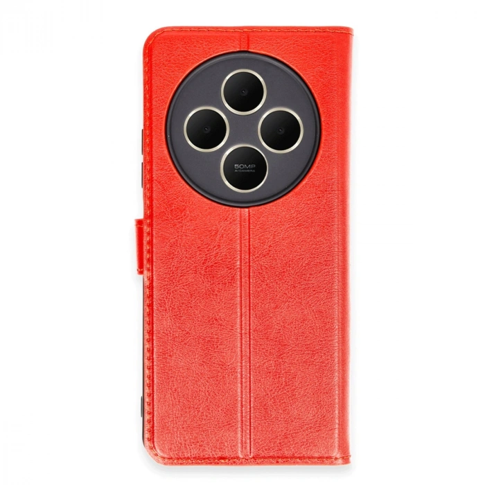 Xiaomi Redmi 14c Kılıf Trend S Plus Kapaklı Kılıf - Kırmızı