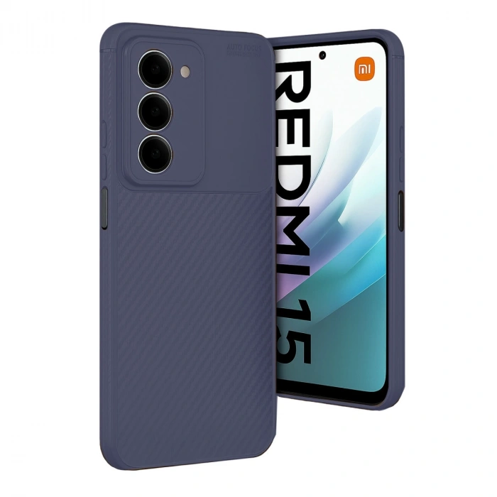 Xiaomi Redmi 15 4g Auto Focus Karbon Kapak - Lacivert