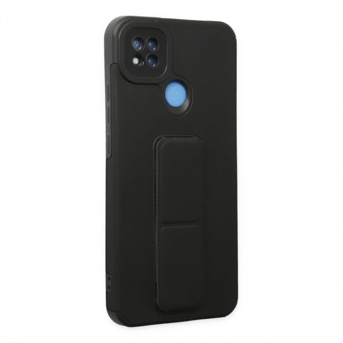 Xiaomi Redmi 9c Kılıf Mega Standlı Silikon - Siyah