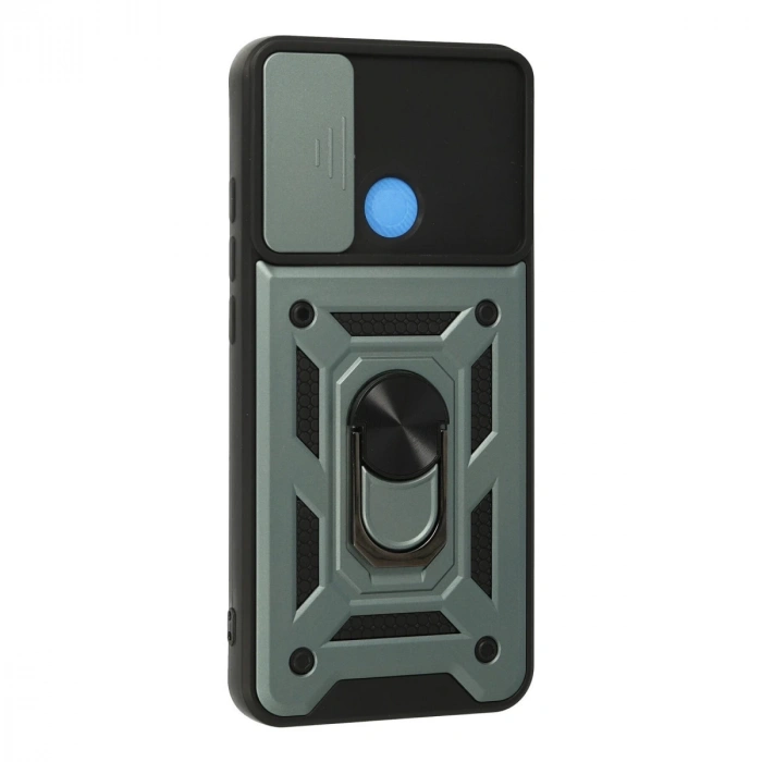 Xiaomi Redmi 9c Kılıf Pars Lens Yüzüklü Silikon - Yeşil