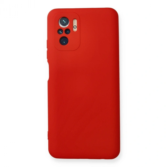 Xiaomi Redmi Note 10 Kılıf Nano İçi Kadife Silikon - Kırmızı