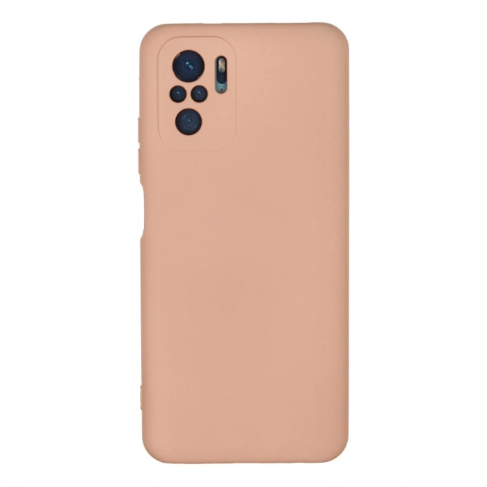 Xiaomi Redmi Note 10 Kılıf Nano İçi Kadife Silikon - Pudra