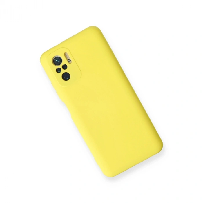 Xiaomi Redmi Note 10 Kılıf Nano İçi Kadife Silikon - Sarı