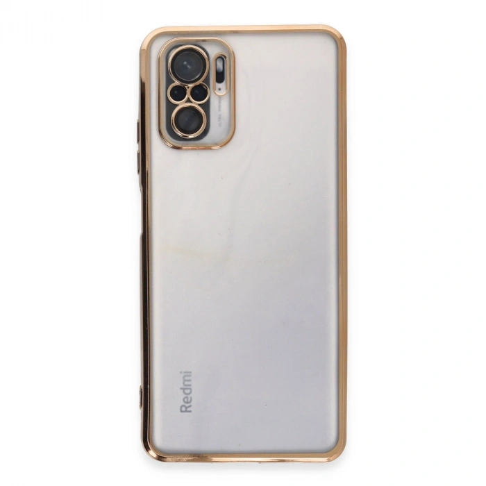 Xiaomi Redmi Note 10 Kılıf Razer Lensli Silikon - Gold
