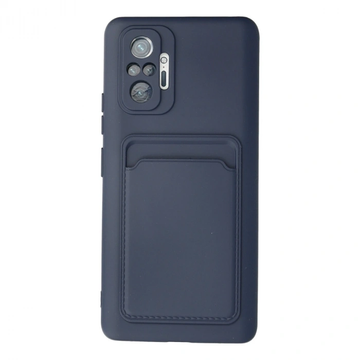 Xiaomi Redmi Note 10 Pro Kılıf Kelvin Kartvizitli Silikon - Lacivert