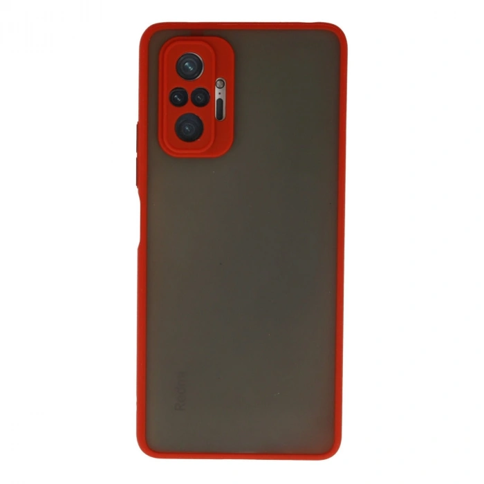 Xiaomi Redmi Note 10 Pro Kılıf Montreal Silikon Kapak - Kırmızı
