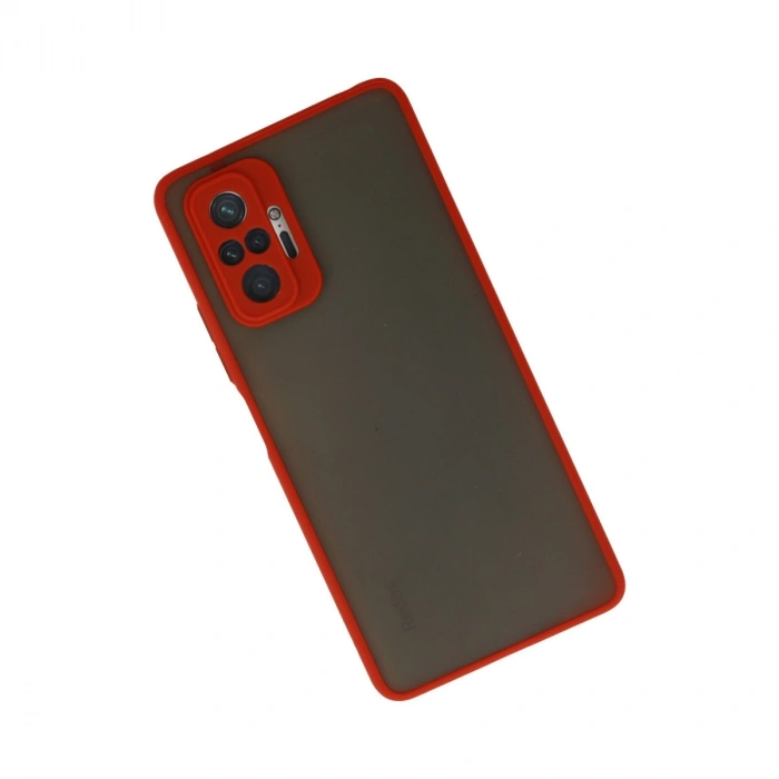 Xiaomi Redmi Note 10 Pro Kılıf Montreal Silikon Kapak - Kırmızı