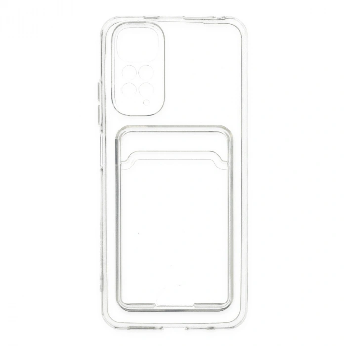 Xiaomi Redmi Note 11 Kılıf Kart Şeffaf Silikon - Şeffaf