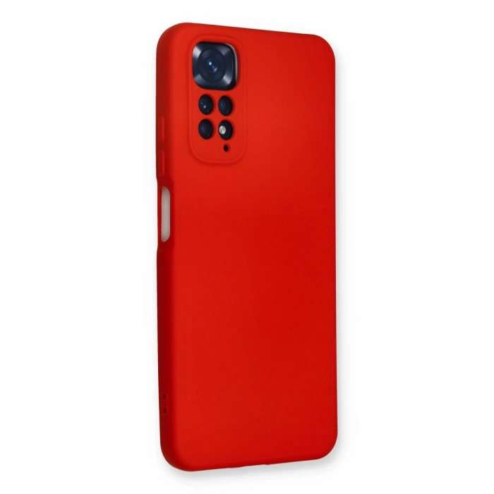 Xiaomi Redmi Note 11 Kılıf Nano İçi Kadife Silikon - Kırmızı