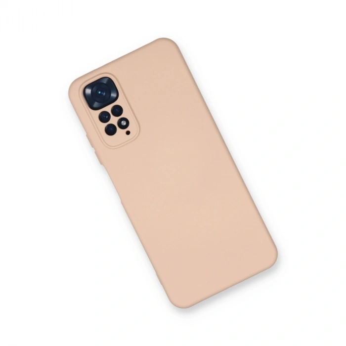 Xiaomi Redmi Note 11 Kılıf Nano İçi Kadife Silikon - Pudra