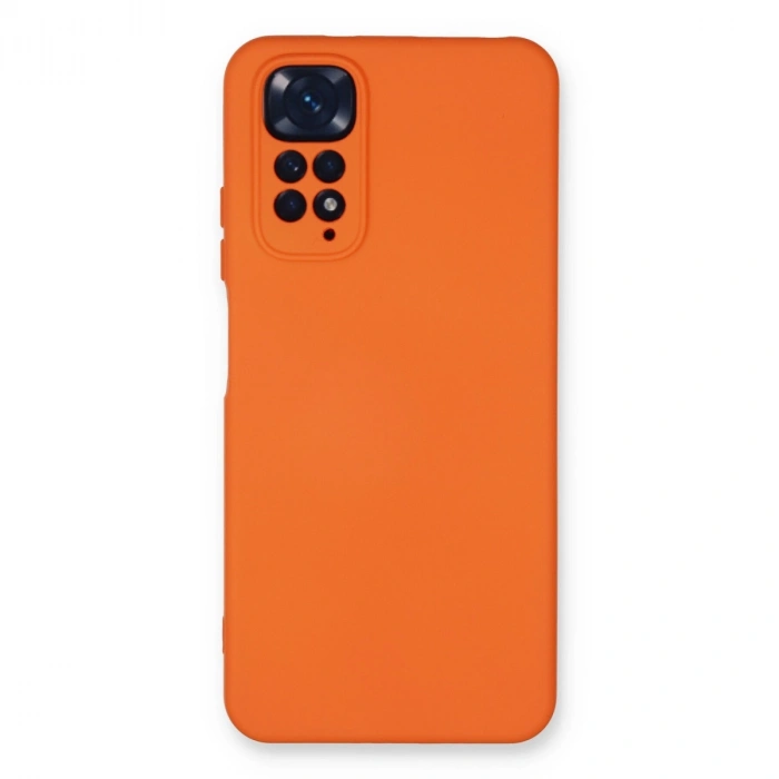 Xiaomi Redmi Note 11 Kılıf Nano İçi Kadife Silikon - Turuncu