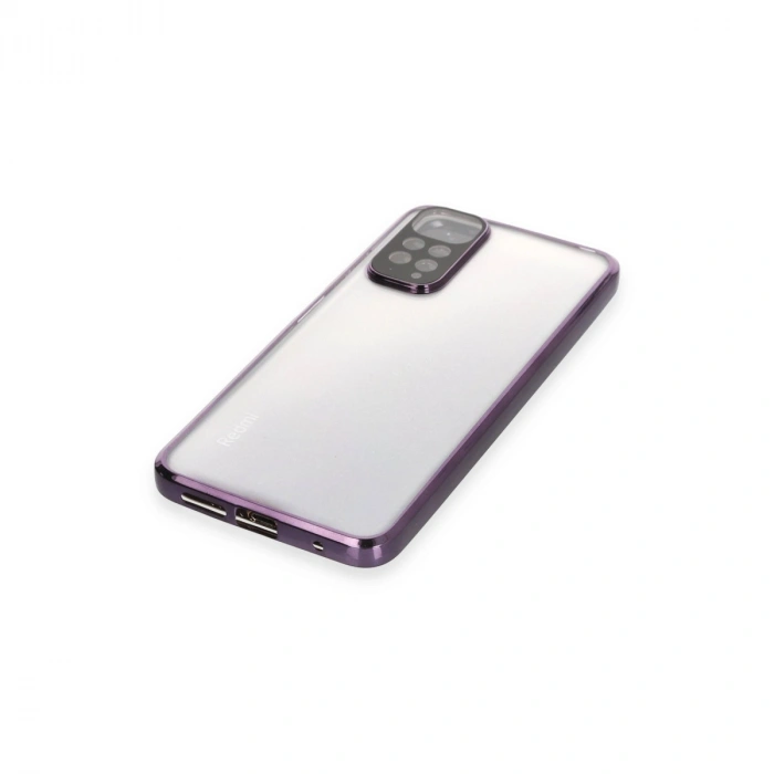 Xiaomi Redmi Note 11 Kılıf Razer Lensli Silikon - Mor