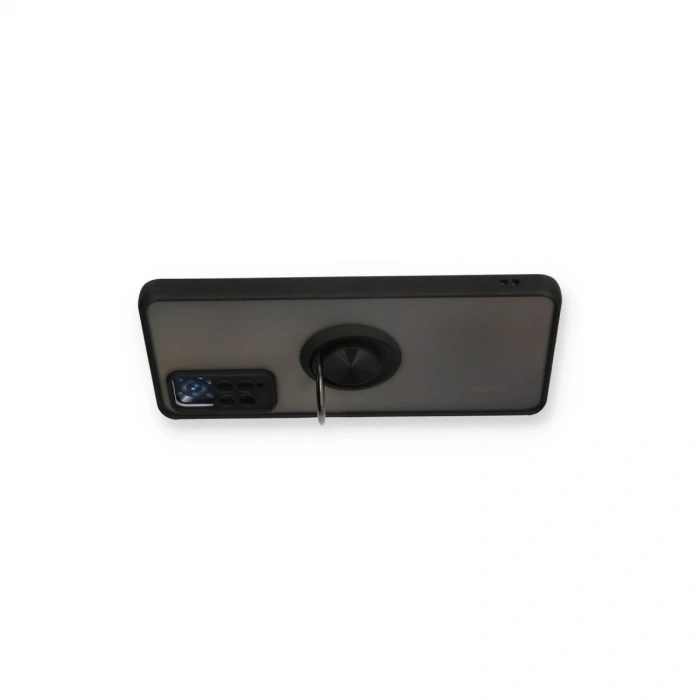 Xiaomi Redmi Note 11 Pro Kılıf Montreal Yüzüklü Silikon Kapak - Siyah