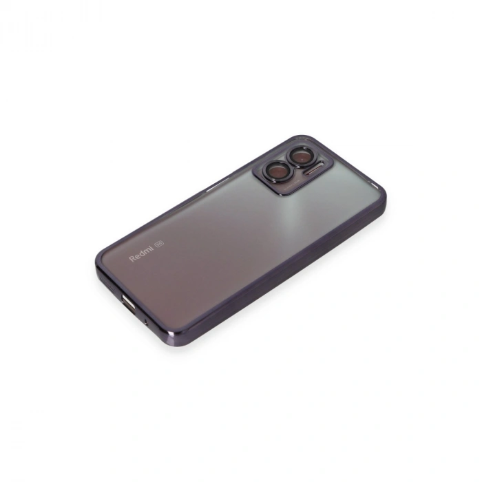 Xiaomi Redmi Note 11e Kılıf Razer Lensli Silikon - Mor