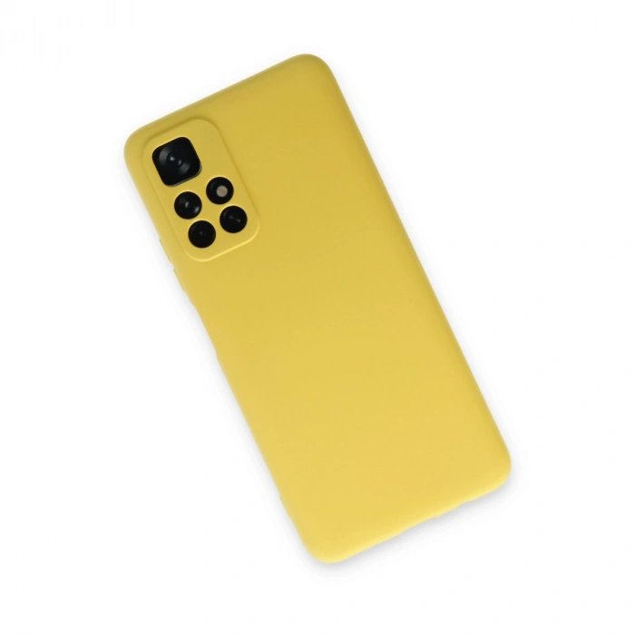 Xiaomi Redmi Note 11t Kılıf Nano İçi Kadife Silikon - Sarı