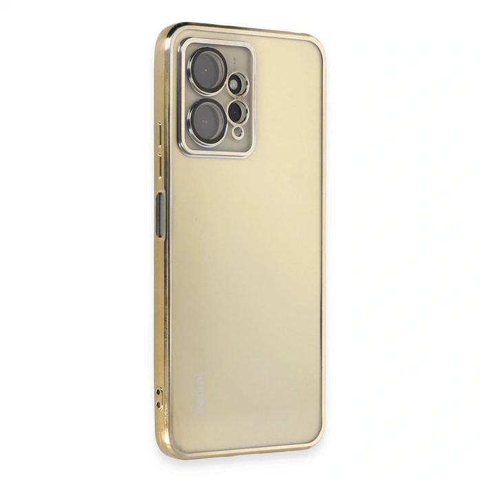 Xiaomi Redmi Note 12 4g Kılıf Razer Lensli Silikon - Gold