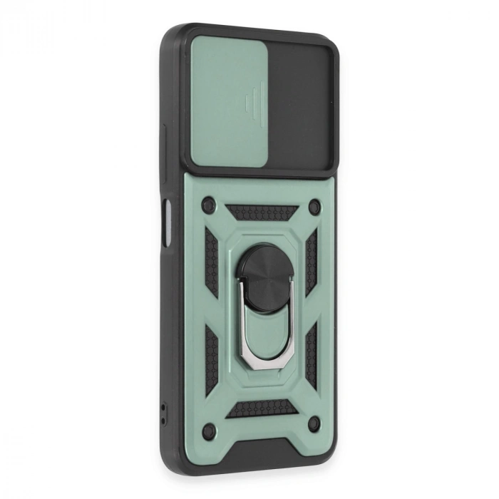 Xiaomi Redmi Note 12 5g Kılıf Pars Lens Yüzüklü Silikon - Yeşil