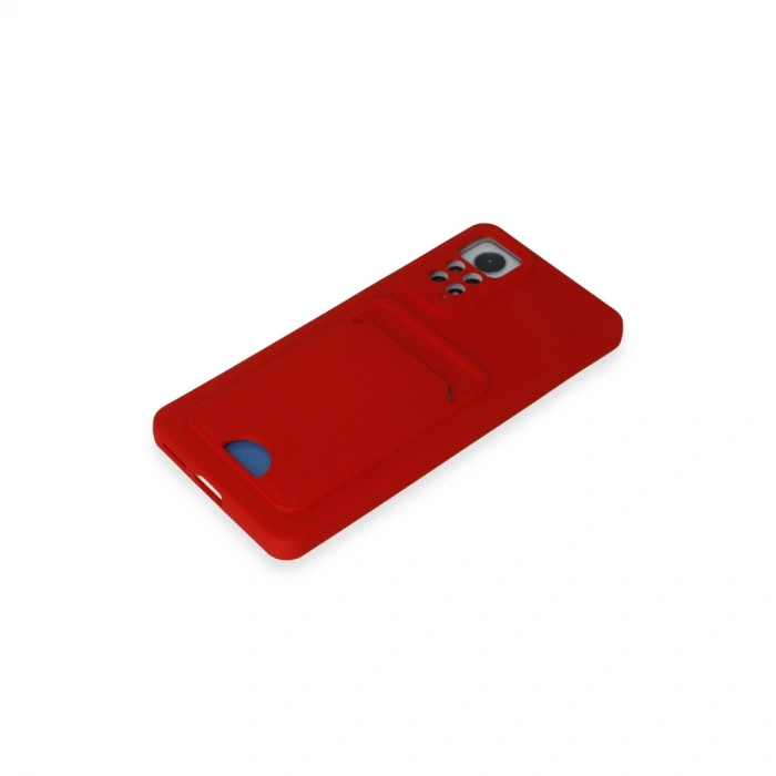 Xiaomi Redmi Note 12 Pro 4g Kılıf Kelvin Kartvizitli Silikon - Kırmızı