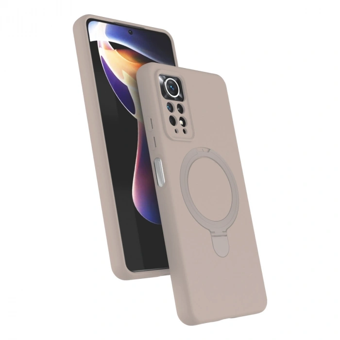 Xiaomi Redmi Note 12 Pro 4g Regal Magsafe Standlı Kapak - Çöl Titanyum