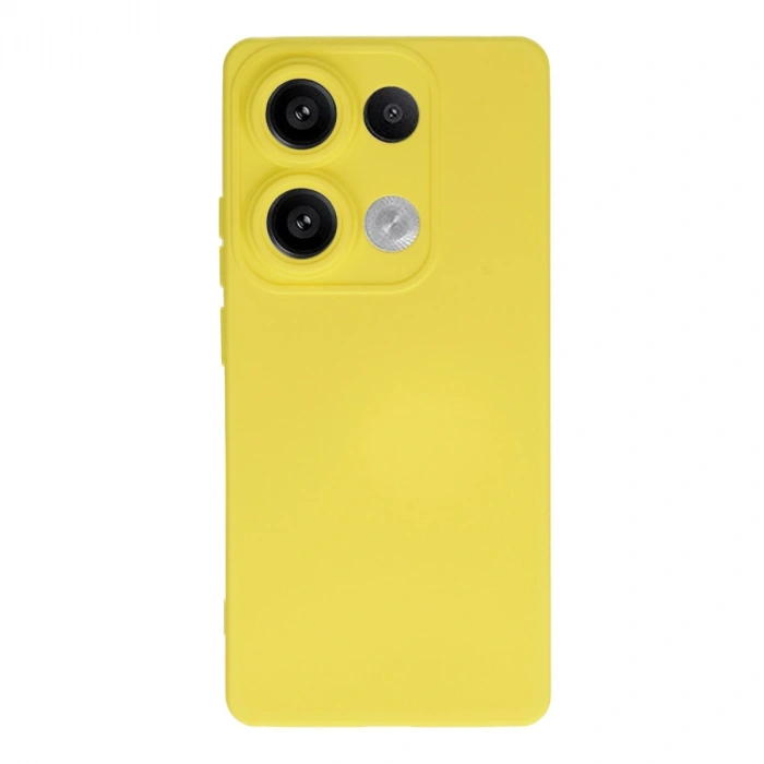 Xiaomi Redmi Note 13 4g Kılıf Nano İçi Kadife Silikon - Sarı