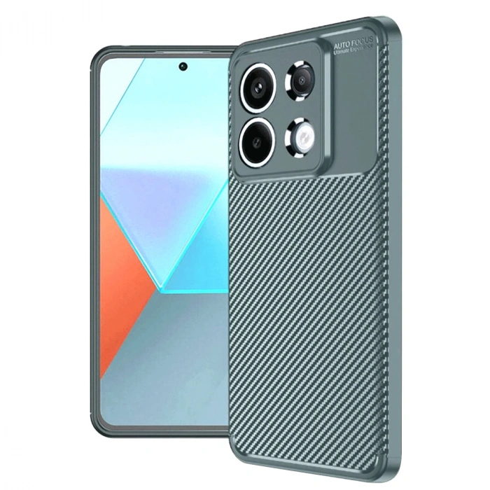 Xiaomi Redmi Note 13 Pro 4g Kılıf Auto Focus Karbon Kapak - Gri