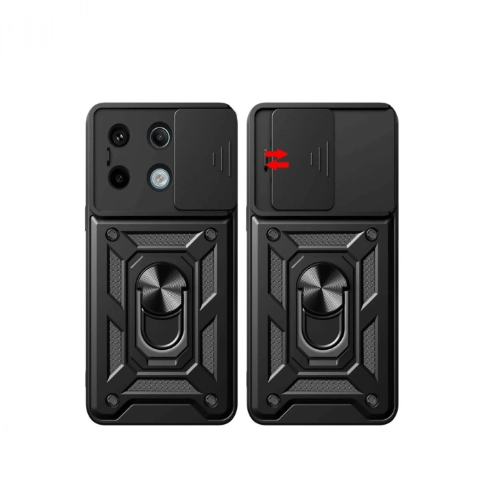 Xiaomi Redmi Note 13 Pro 4g Pars Lens Yüzüklü Silikon - Siyah