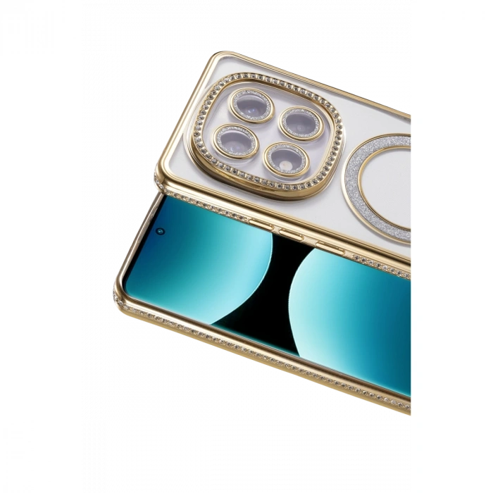 Xiaomi Redmi Note 15 4g Joke Simli Magneticsafe Kılıf - Gold