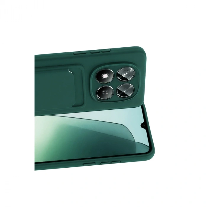 Xiaomi Redmi Note 15 4g Kelvin Kartvizitli Silikon - Koyu Yeşil