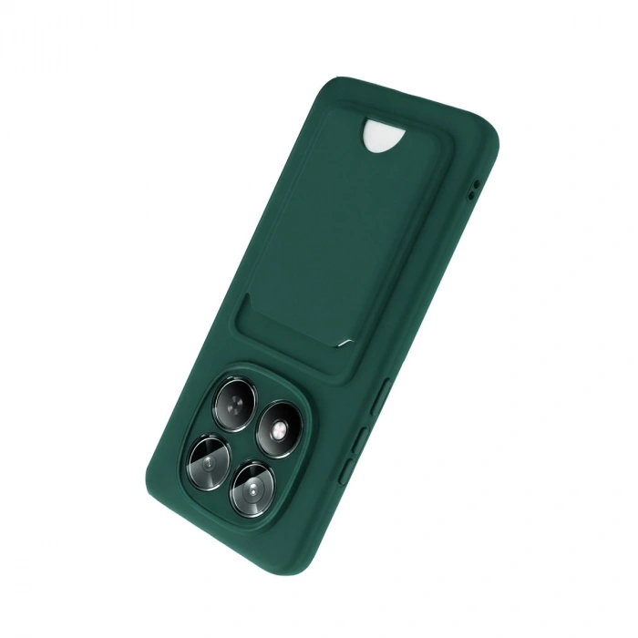 Xiaomi Redmi Note 15 4g Kelvin Kartvizitli Silikon - Koyu Yeşil