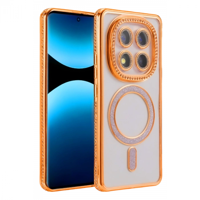 Xiaomi Redmi Note 15 Pro Plus 5g Joke Simli Magneticsafe Kılıf - Turuncu
