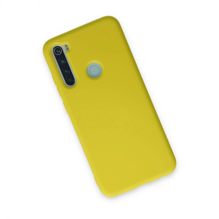 Xiaomi Redmi Note 8 Kılıf Nano İçi Kadife Silikon - Sarı