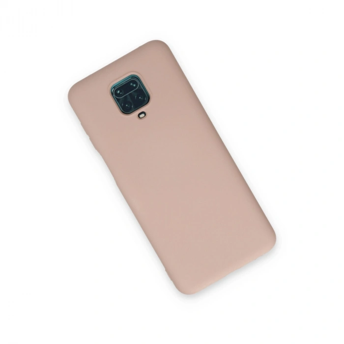 Xiaomi Redmi Note 9 Pro Kılıf Nano İçi Kadife Silikon - Pudra