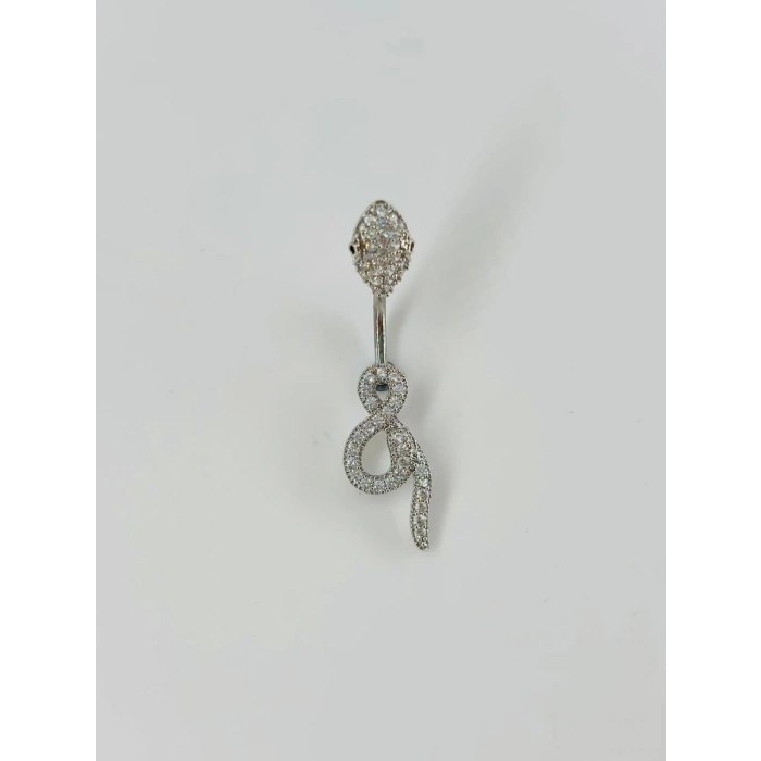 Yılan Detaylı Göbek Piercing