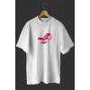 1 Mayıs Emekçiler Günü Baskılı Oversize Bisiklet Yaka T-shirt - Beyaz