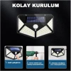 100 Led Dış Mekan Solar Aydınlatma Fotoselli Solar Lamba
