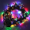 10m 100 Led Boncuk Lamba RGB Işık Siyah Kablo