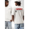 30 Ağustos Zafer Bayramı Ön Arka Baskılı Oversize Bisiklet Yaka T-shirt - Beyaz