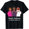 8 Mart Dünya Kadınlar Günü İçin Özel Baskılı T-shirt - Siyah
