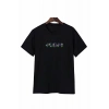 Anneler Günü Mom Çiçek Temalı Baskılı Oversize Bisiklet Yaka T-shirt - Siyah