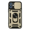 Apple İphone 12 Mini Kılıf Pars Lens Yüzüklü Silikon - Gold
