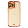 Apple İphone 12 Pro Kılıf Liva Lens Silikon - Kırmızı