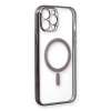 Apple İphone 12 Pro Kılıf Magneticsafe Lazer Silikon - Siyah