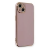 Apple İphone 13 Kılıf Volet Silikon - Mor