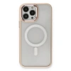 Apple İphone 13 Pro Kılıf Room Magneticsafe Silikon - Pudra