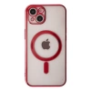 Apple İphone 14 Plus Kılıf Magneticsafe Lazer Silikon - Kırmızı