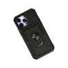 Apple İphone 14 Pro Kılıf Pars Lens Yüzüklü Silikon - Siyah