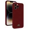 Apple İphone 15 Pro Kılıf Kelvin Kartvizitli Silikon - Bordo