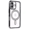 Apple İphone 16 Plus Kılıf Joke Simli Magneticsafe Kılıf - Siyah