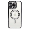 Apple İphone 16 Pro Kılıf Joke Simli Magneticsafe Kılıf - Gri